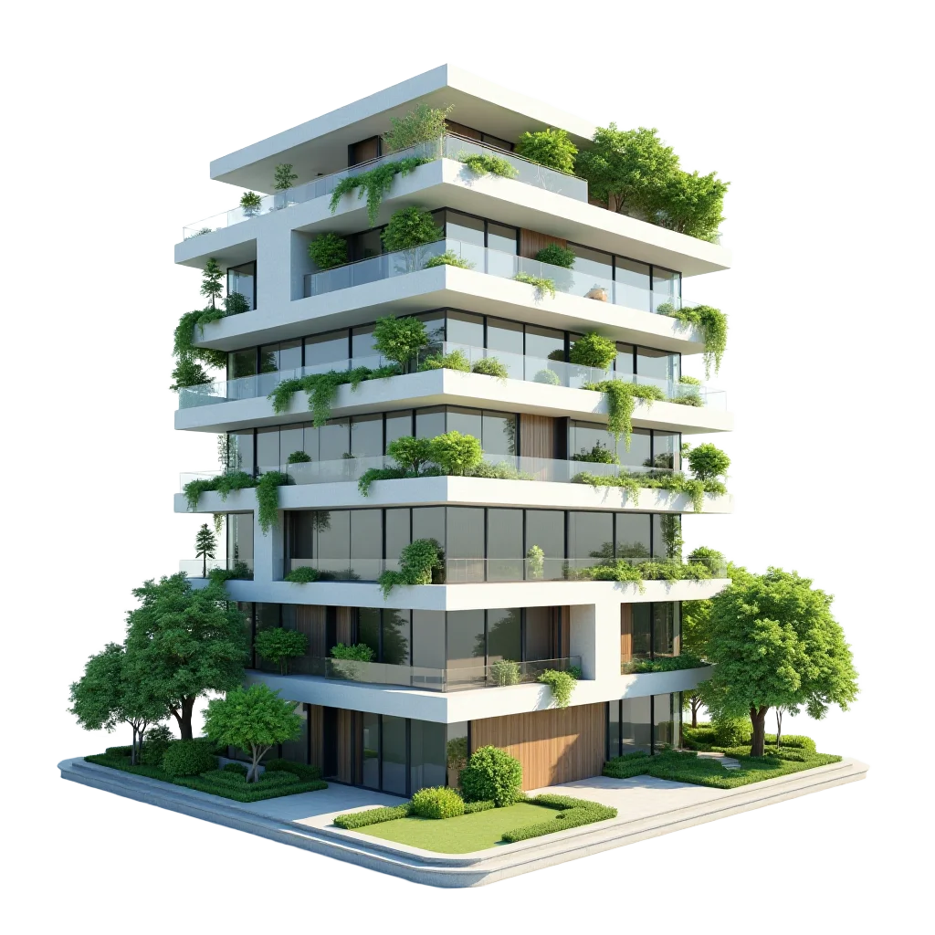 Modern Eco-Friendly Apartment Building